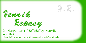 henrik repasy business card